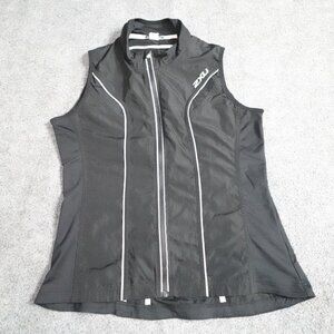 2XU Womens Vest M Black Full Zip Lightweight Windbreaker